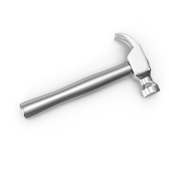 Steel Claw Hammer Isolated on Transparent Background