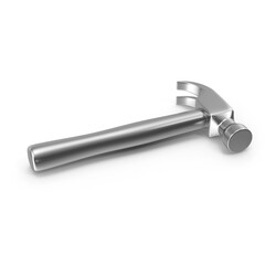Steel Claw Hammer Isolated on Transparent Background