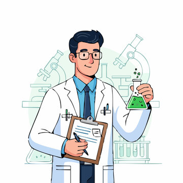 cartoon doctor with a syringe