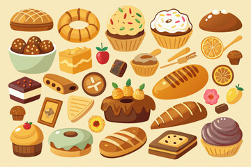 seamless pattern with sweets