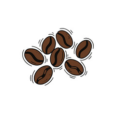 Handrawn vector coffee bean