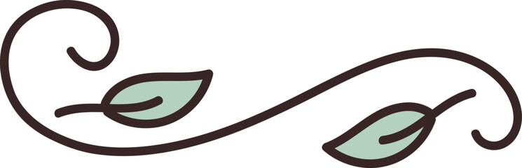 Elegant Leafy Swirl Divider