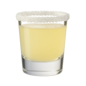 Lemon Drop shot: vibrant yellow vodka, fresh lemon juice and syrup; sugared rim sparkles, liquid slightly cloudy like candy, served ice-cold.