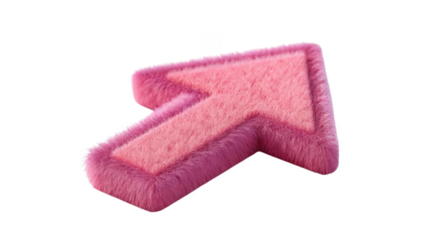 Pink arrow icon isolated on transparent background - Powered by Adobe