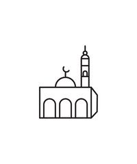 mosque icon, vector best line icon.