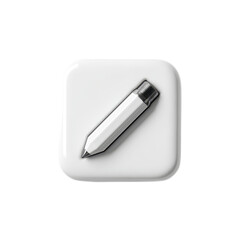 Modern Icon of Pencil on White Background for Design Projects