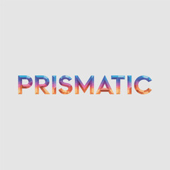 Prismatic Gradient Colorful Typography Design