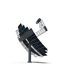 Solar Tracker System Isolated on Transparent Background