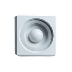 Stylish White Square Speaker with Minimalist Design and Clear Sound