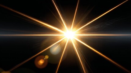 Stunning Radiant Lens Flare Effect with Bright Light Bursts and Beautiful Gleaming Light Leaks