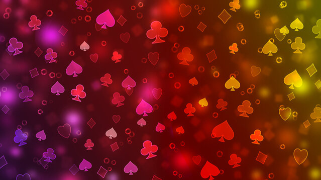 Red abstract poker blurred pattern.	