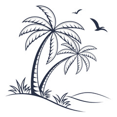 Obraz premium palm tree silhouette