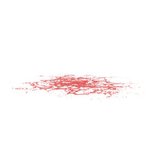 Red blood splatter stain effect isolated on transparent background