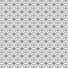 Geometric floral pattern seamless , black and white abstract geometric flower of grey background , vector illustration for wallpaper print, monochrome retro texture, fashion design