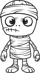 Standing Mummy Wrapped in Cloth Bandages Vector Black Icon Black Vector Logo of Standing Mummy Wrapped Tightly in Bandages