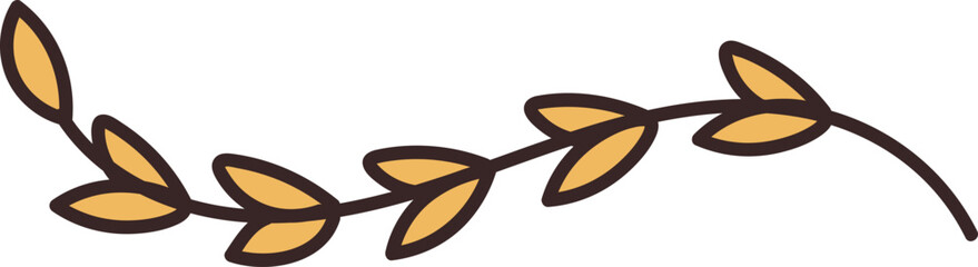 Curved Leafy Branch Divider