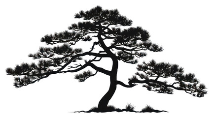 PNG Pine tree silhouette pine art.