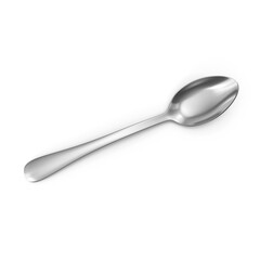 Stainless Steel Spoon Isolated on Transparent Background