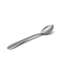 Stainless Steel Spoon Isolated on Transparent Background