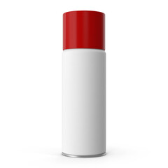 Aerosol Spray Can with Red Cap Isolated on Transparent Background