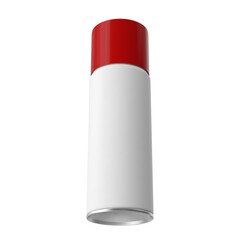 Aerosol Spray Can with Red Cap Isolated on Transparent Background