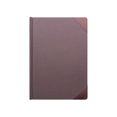 Brown Leather Journal, Blank Page, Isolated Object on Transparent Background
