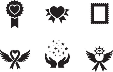 Obraz premium Celebrate success with these elegant achievement award icons