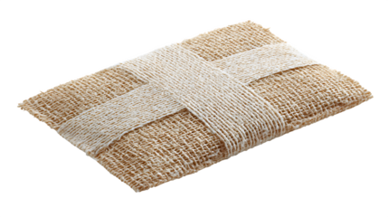 Large medical fabric patch with texture, isolated on white