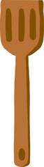 Flat Style Wooden Slotted Turner Illustration