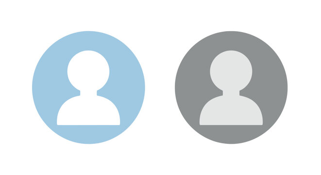 Vector illustration of illustration of user profile icons isolated on white background