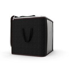 Foldable Fabric Storage Box with Transparent Window Isolated on Transparent Background