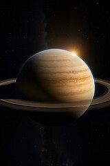 Saturn planet in space
