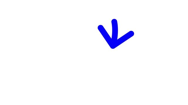 Animated arrow flat icon loop
