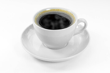 cup of coffee on the white background