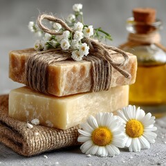 three soap bars stacked on top of each other soap