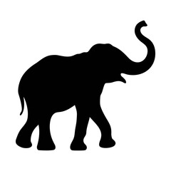 Elephant silhouette vector illustration african wildlife animal design graphic art image isolated on white background