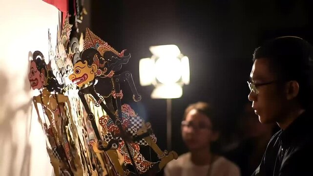 Wayang Kulit Shadow Puppet Show.