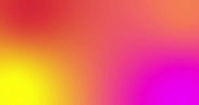 Red pink yellow abstract background. Color gradient ombre blend. Soft, smooth transition. Vibrant warm shimmer glow. Noise grain texture blur. Elegant, vivid tone backdrop. Slow motion loop