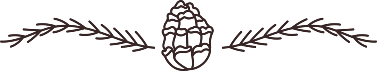Pine Cone with Branches Divider