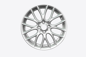 Car alloy mag wheel isolated on white background. (With Clipping path)
