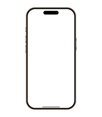 2025 latest mobile phone device mockup template with blank display for social media advertisement. Realistic smartphone vector illustration