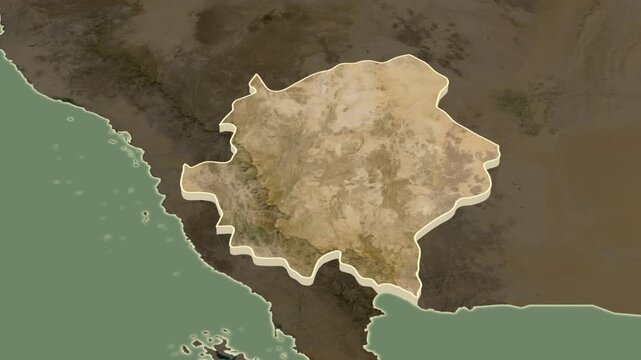 `Asir region, Saudi Arabia, extruded. Map animation