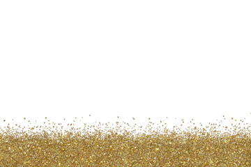 Gold glitter border on black