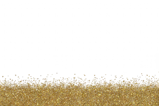 Gold glitter border on black