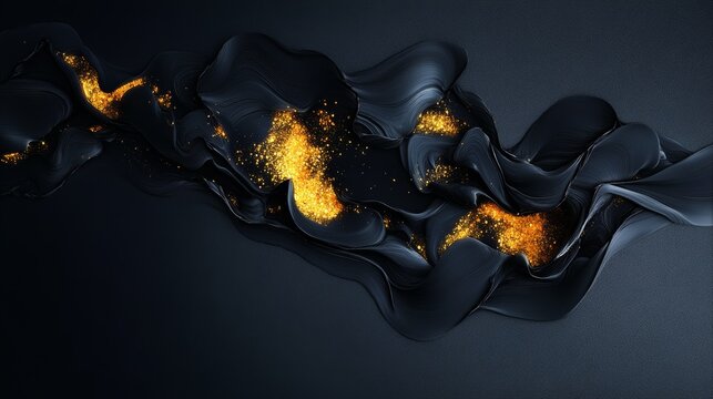 Chic Artwork Elegance Meets Innovation Reflecting Grace and Dynamism in Abstract Golden Luxury