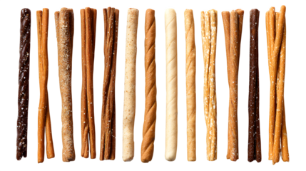 Saltsticks snack sticks collection, isolated on white