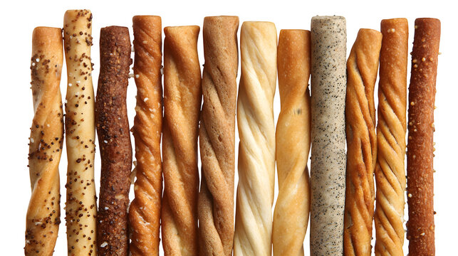 Saltsticks snack sticks collection, isolated on white