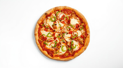 pizza on a white background