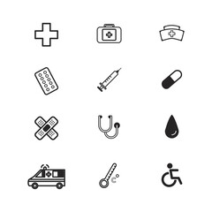 Medical icon bundle set
