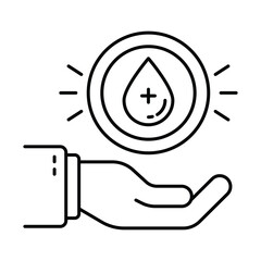 Blood Donation  Vector outline illustration style icon. EPS 10 file